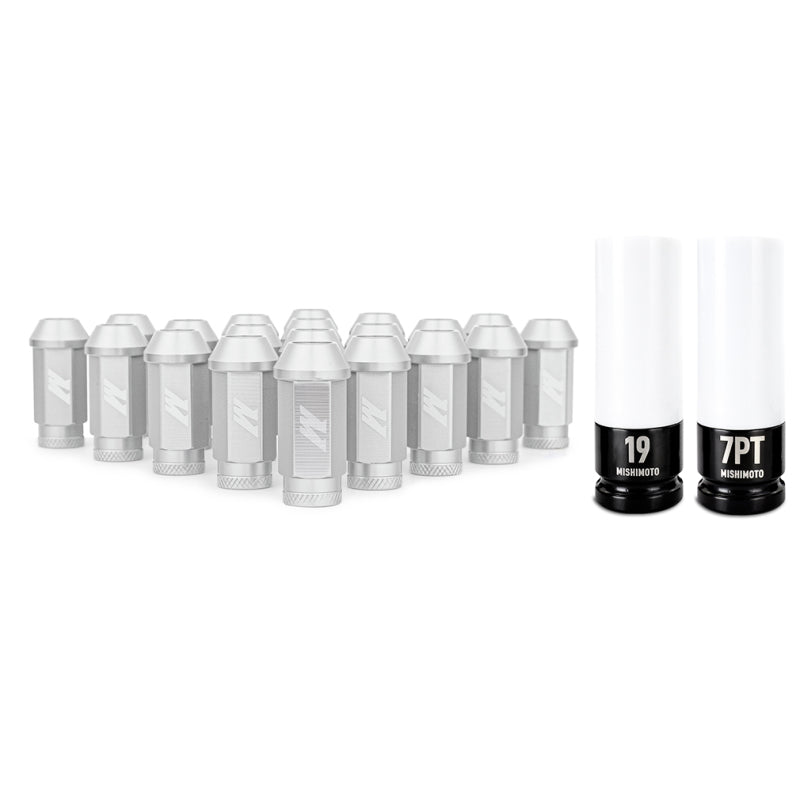 Mishimoto Aluminum Locking Lug Nuts M12x1.5 20pc Set Silver