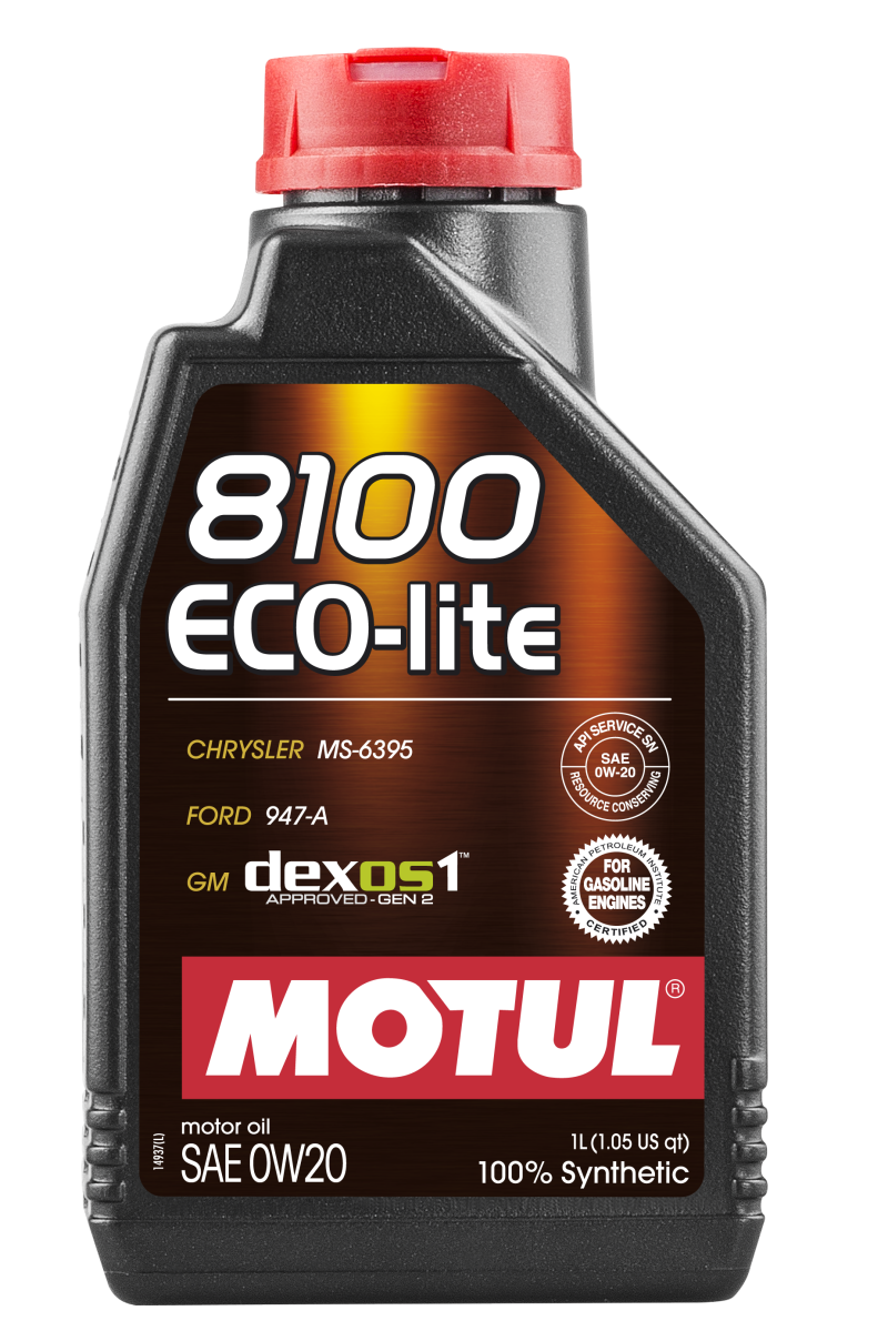 Motul 1L Synthetic Engine Oil 8100 0W20 ECO-LITE