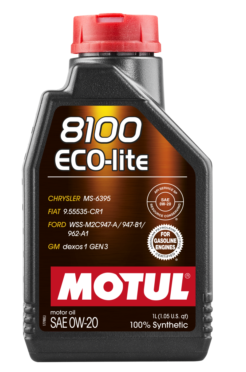 Motul 1L Synthetic Engine Oil 8100 0W20 ECO-LITE